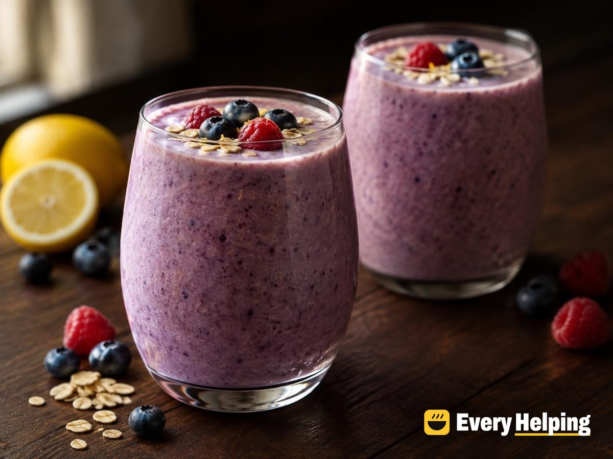 Blueberry Lemon Kefir Oat Milk Smoothie