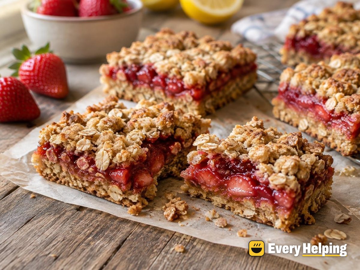Strawberry Oat Crumb Bars