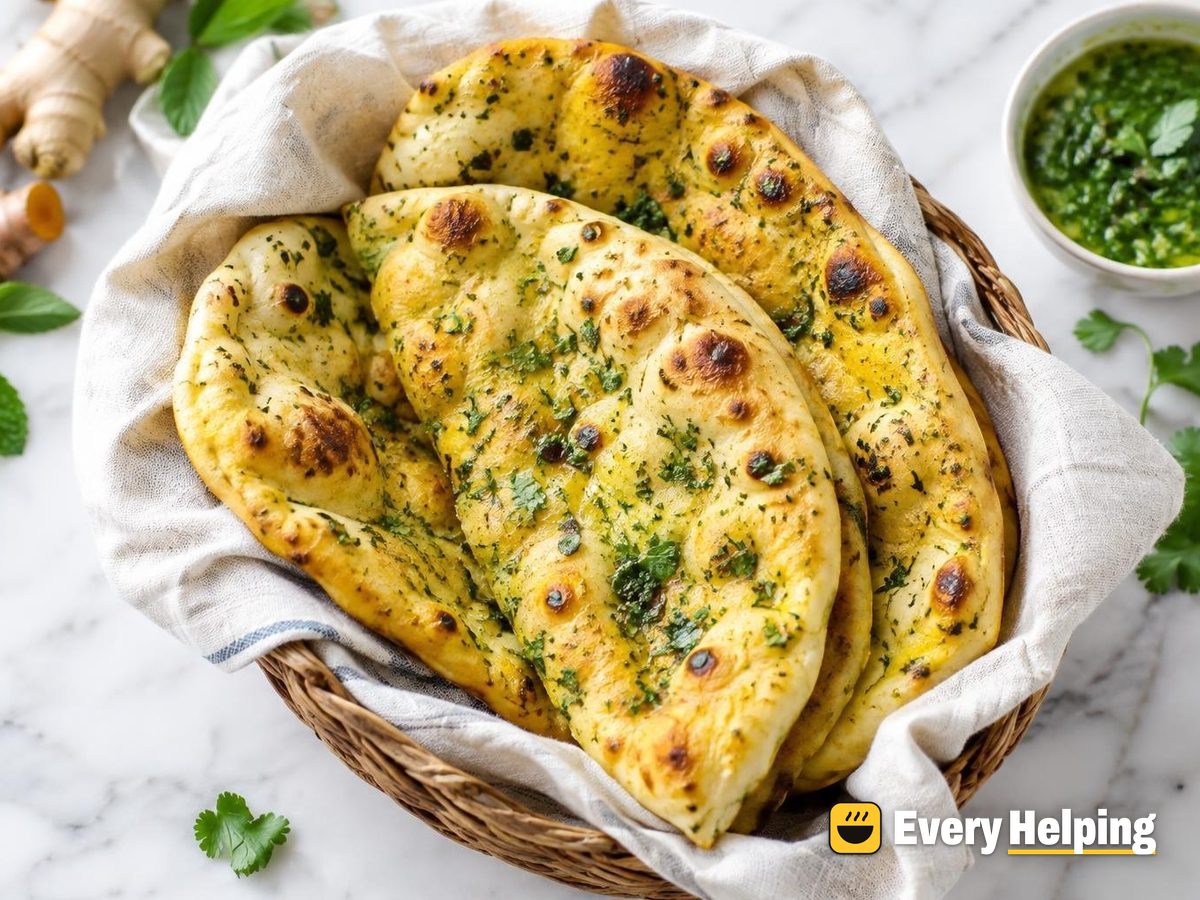 Ginger-Turmeric Herb Yogurt Naan