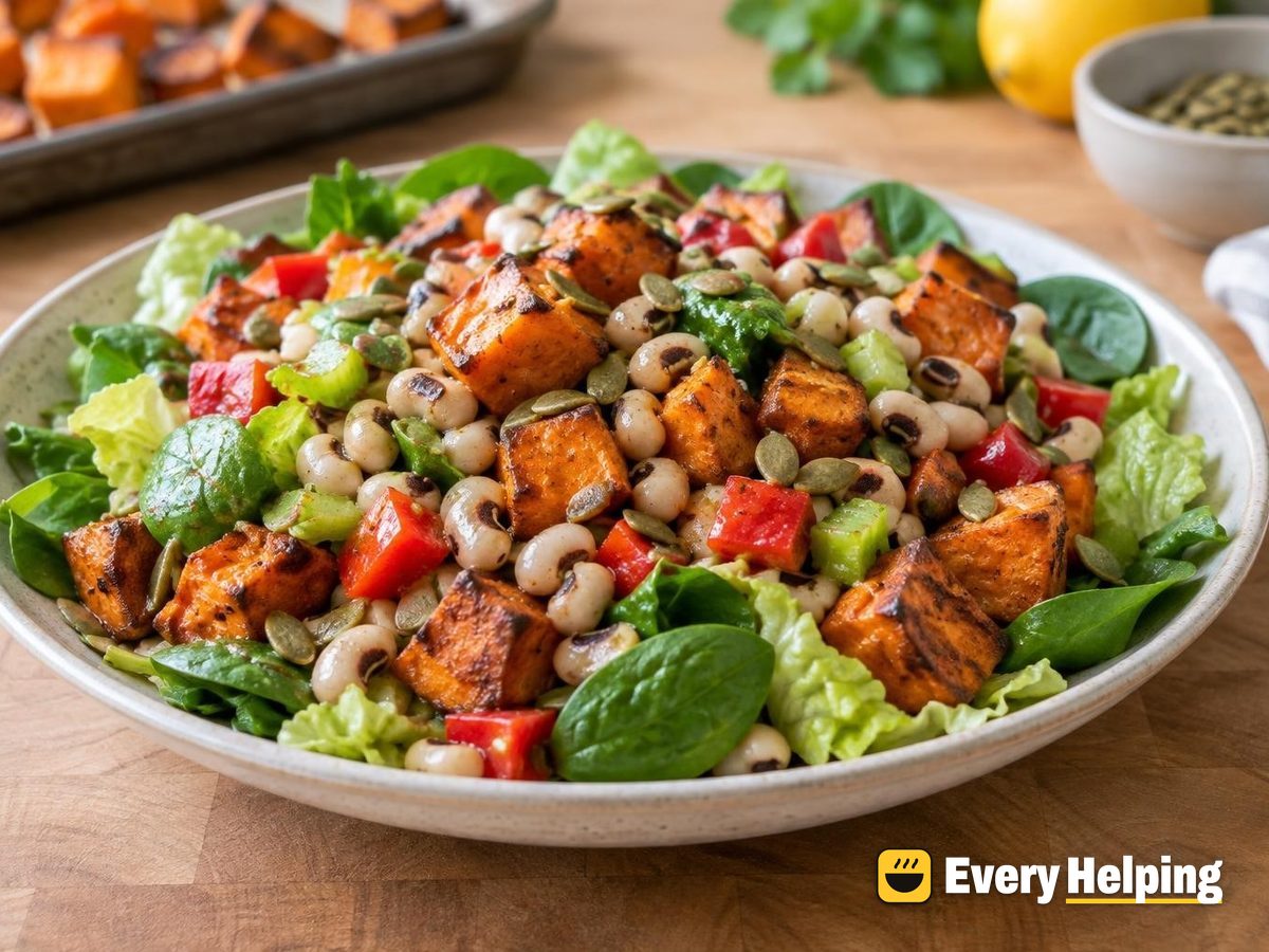 Roasted Sweet Potato and Black-Eyed Pea Salad