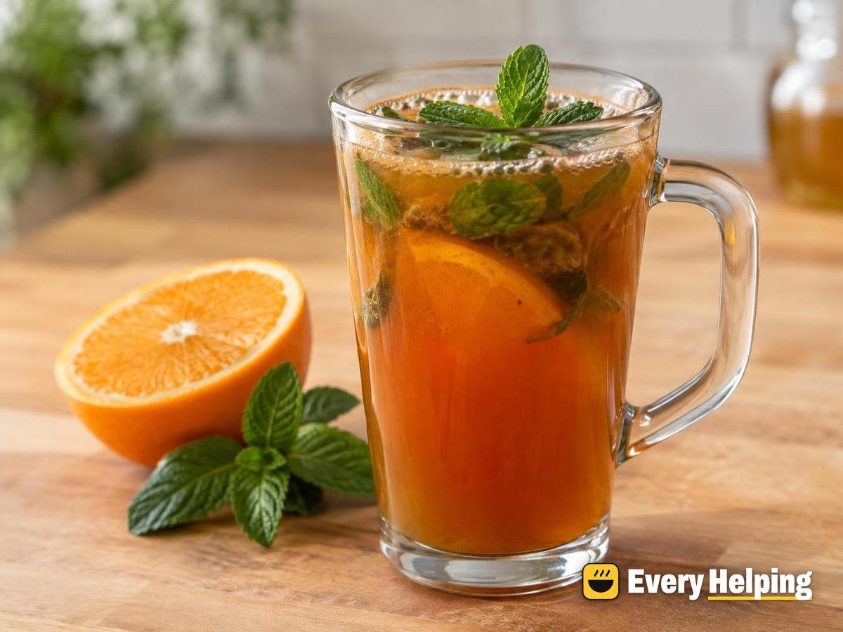 Vanilla Orange Black Tea with Fresh Mint