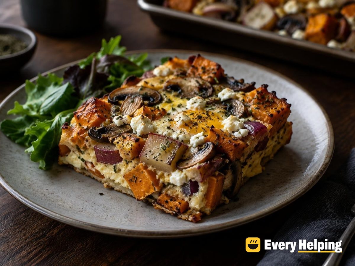 Sheet-Pan Sweet Potato Feta Breakfast Bake