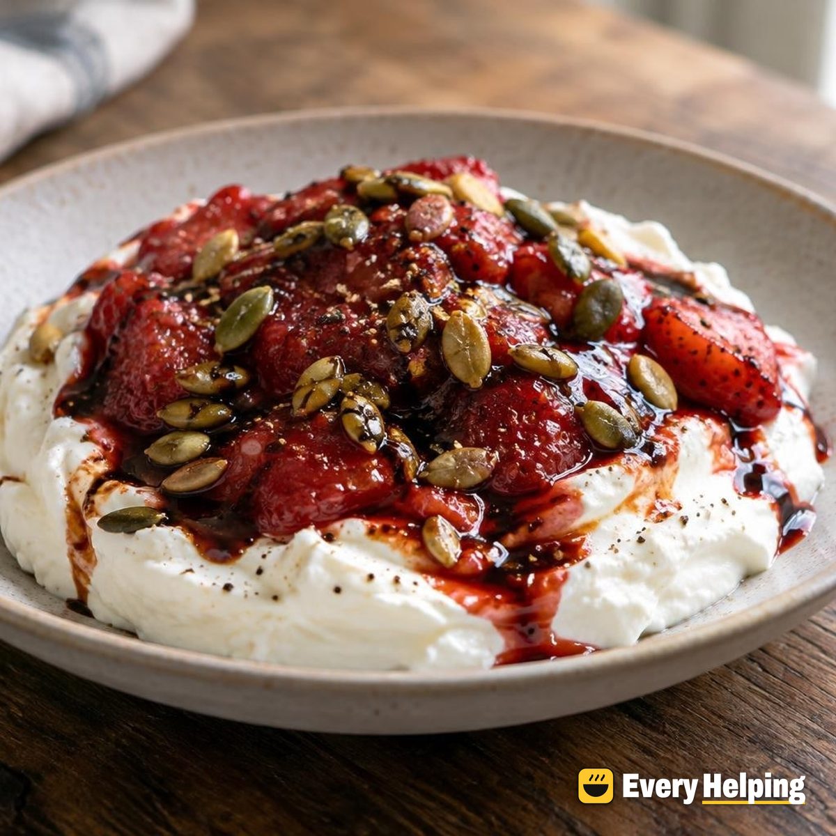 Thick 2% Greek Yogurt with Strawberry-Balsamic Compote