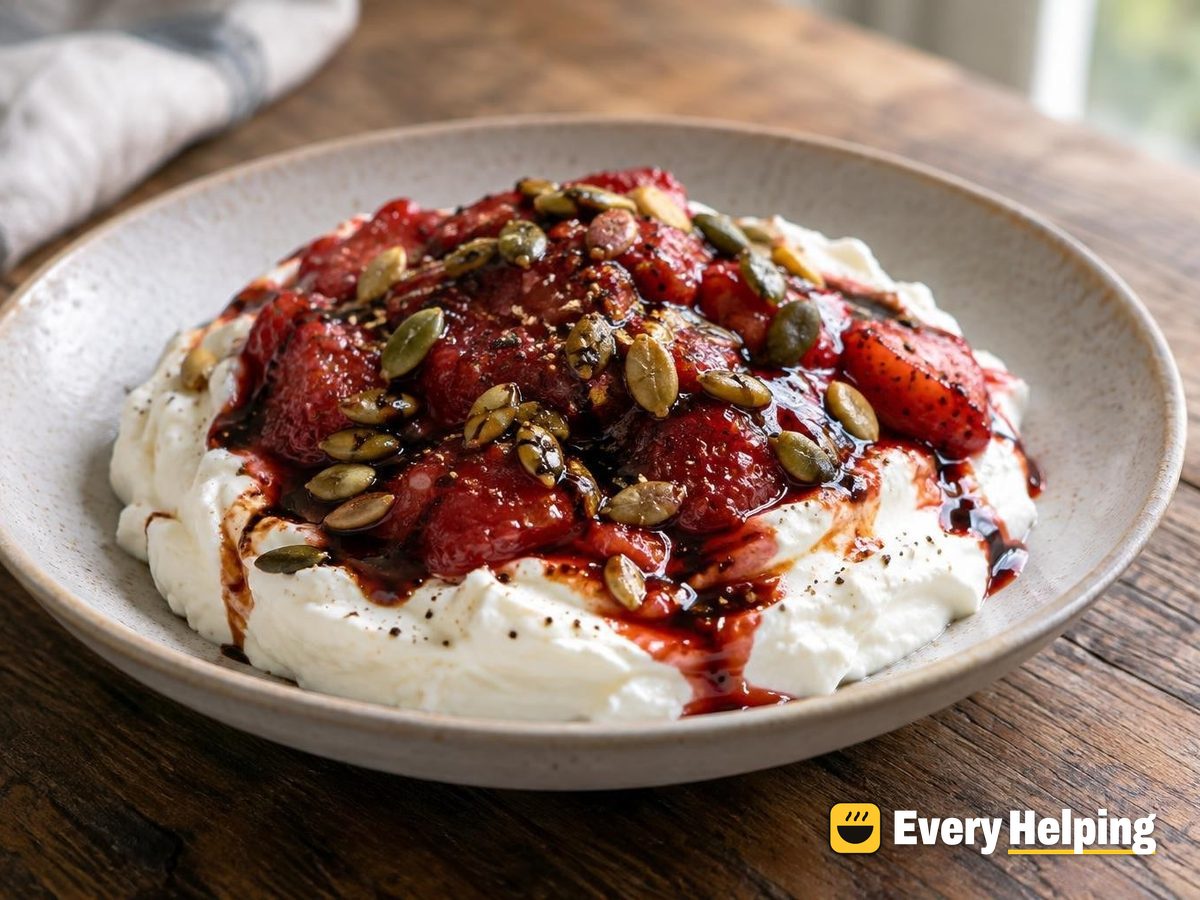 Thick 2% Greek Yogurt with Strawberry-Balsamic Compote