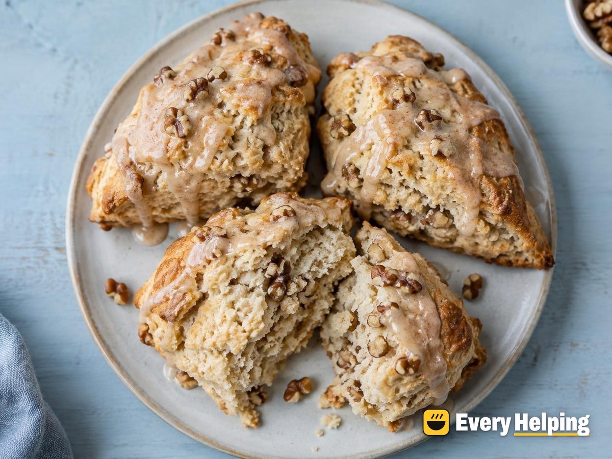 Maple Walnut Scones with Maple Glaze