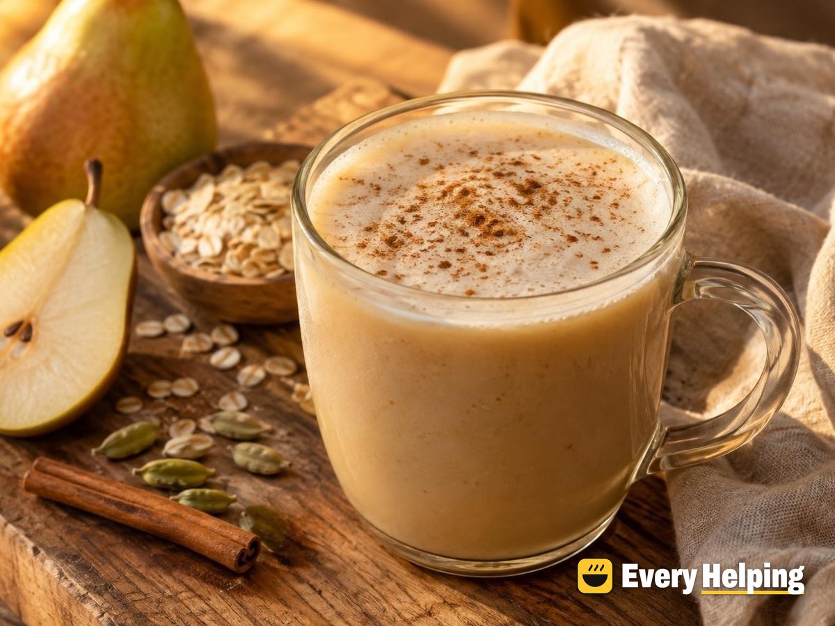 Cardamom Pear Oat Milk Steamer