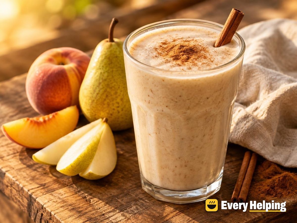 Cinnamon Peach Pear Protein Shake