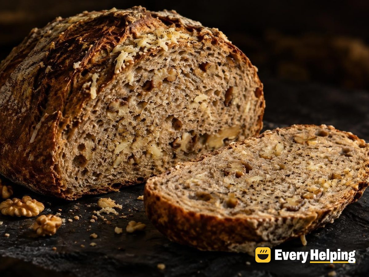 Soft Rye Boule with Walnuts and Parmesan