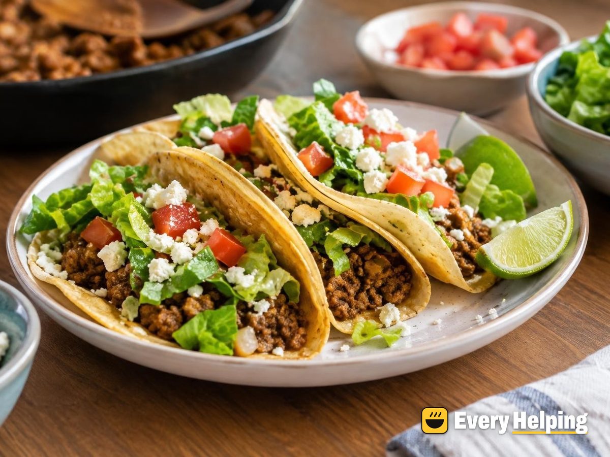 Skillet Turkey Tacos with Crisp Romaine