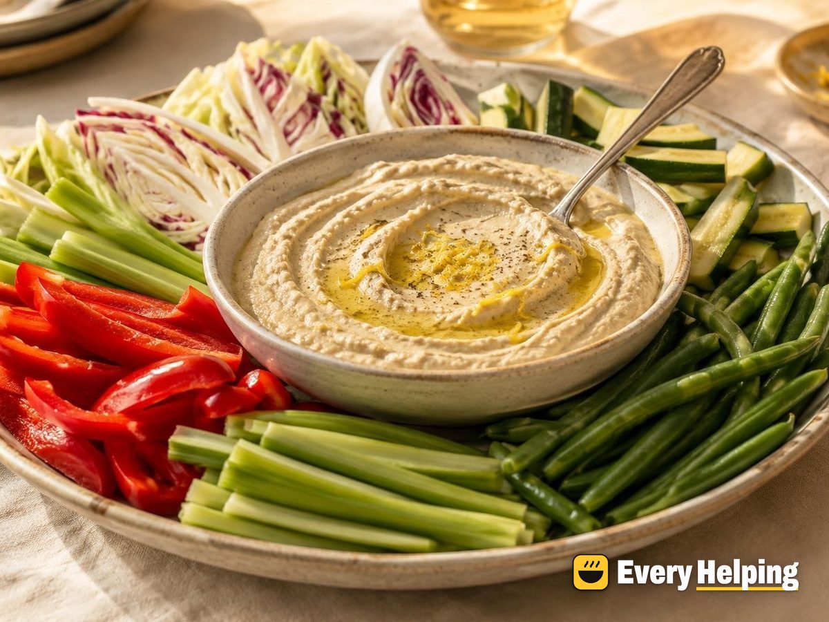 White Bean Hummus with Garden Crudités