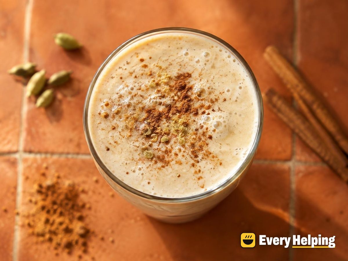 Brown Sugar Cardamom Lassi with Cinnamon