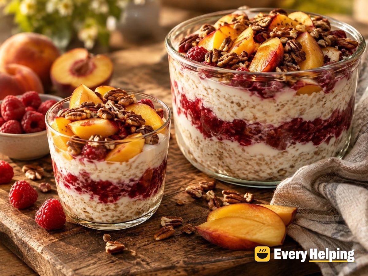 Raspberry Lemon Vanilla Overnight Oats Parfaits