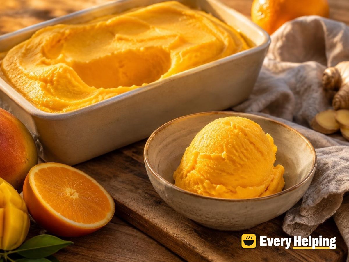 Mango Passion Sorbet with Orange and Ginger