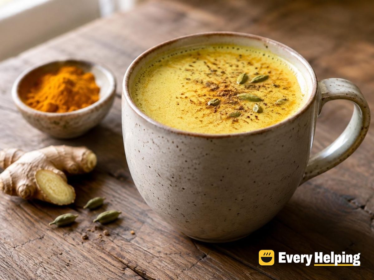 Tahini Honey Golden Milk with Cardamom