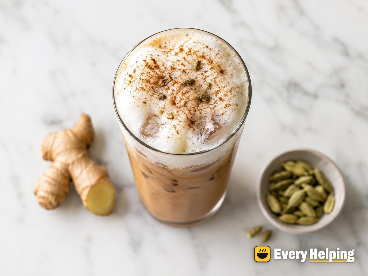 Honey-Cardamom Chai with Cold Milk Foam