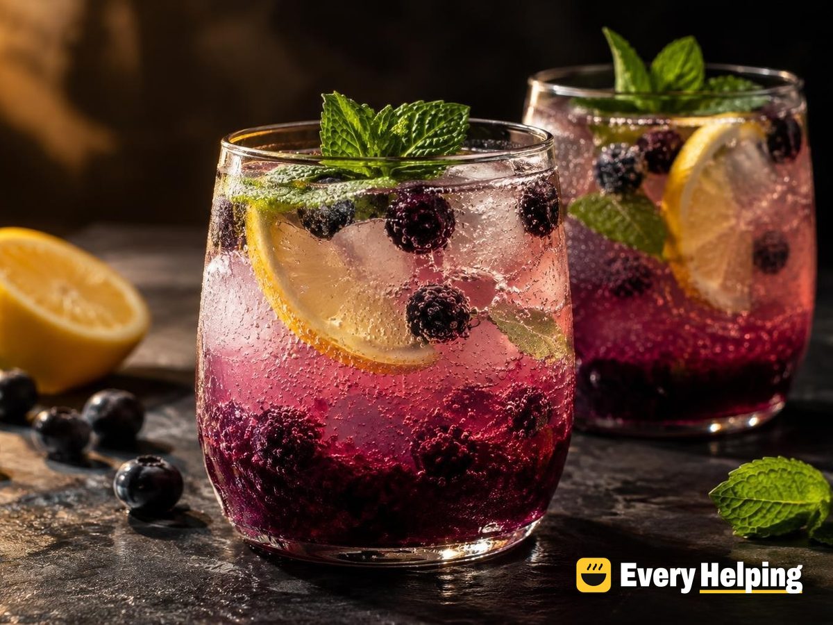 Blueberry Lemon Mint Fizz