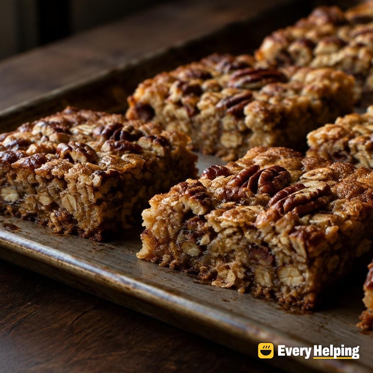 Brown Butter Pecan Maple Oat Blondies