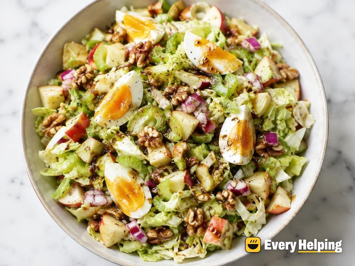 Chopped Egg and Cabbage Salad with Balsamic