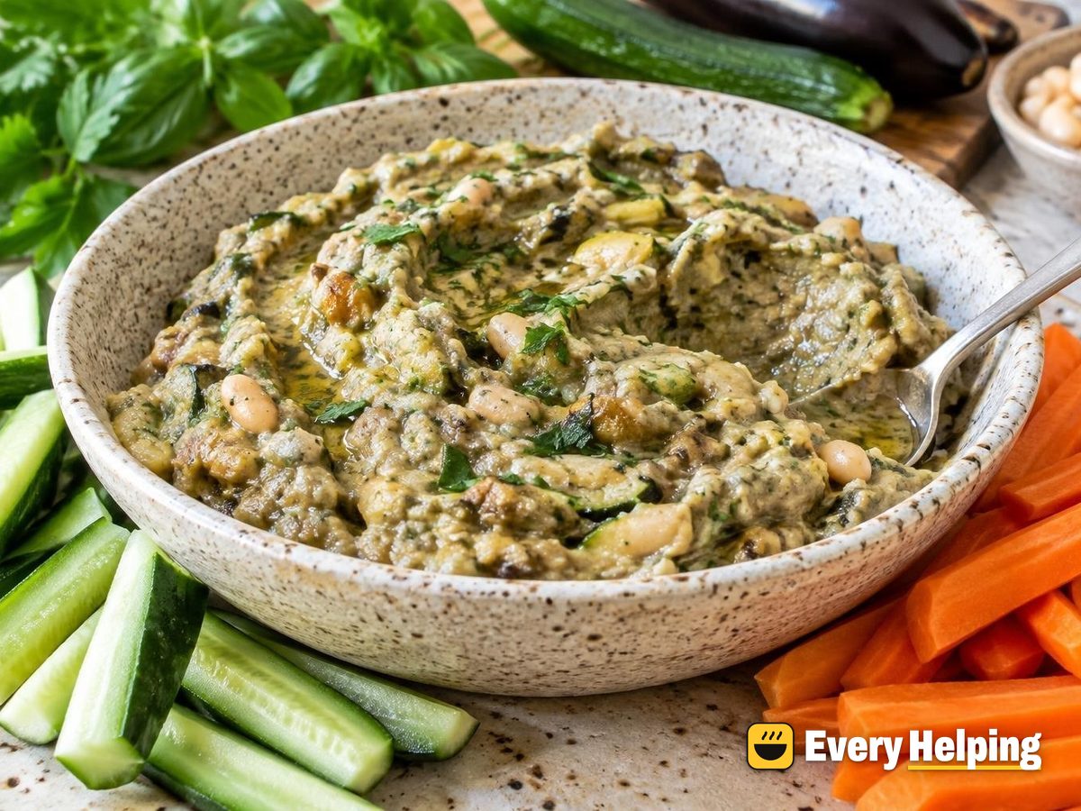 Roasted Zucchini Garlic Herb Spread