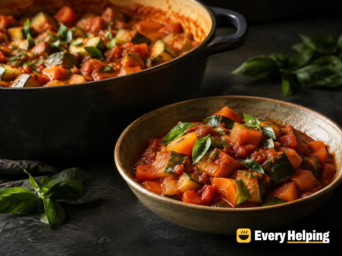 Simmered Zucchini Tomato Basil Sauce
