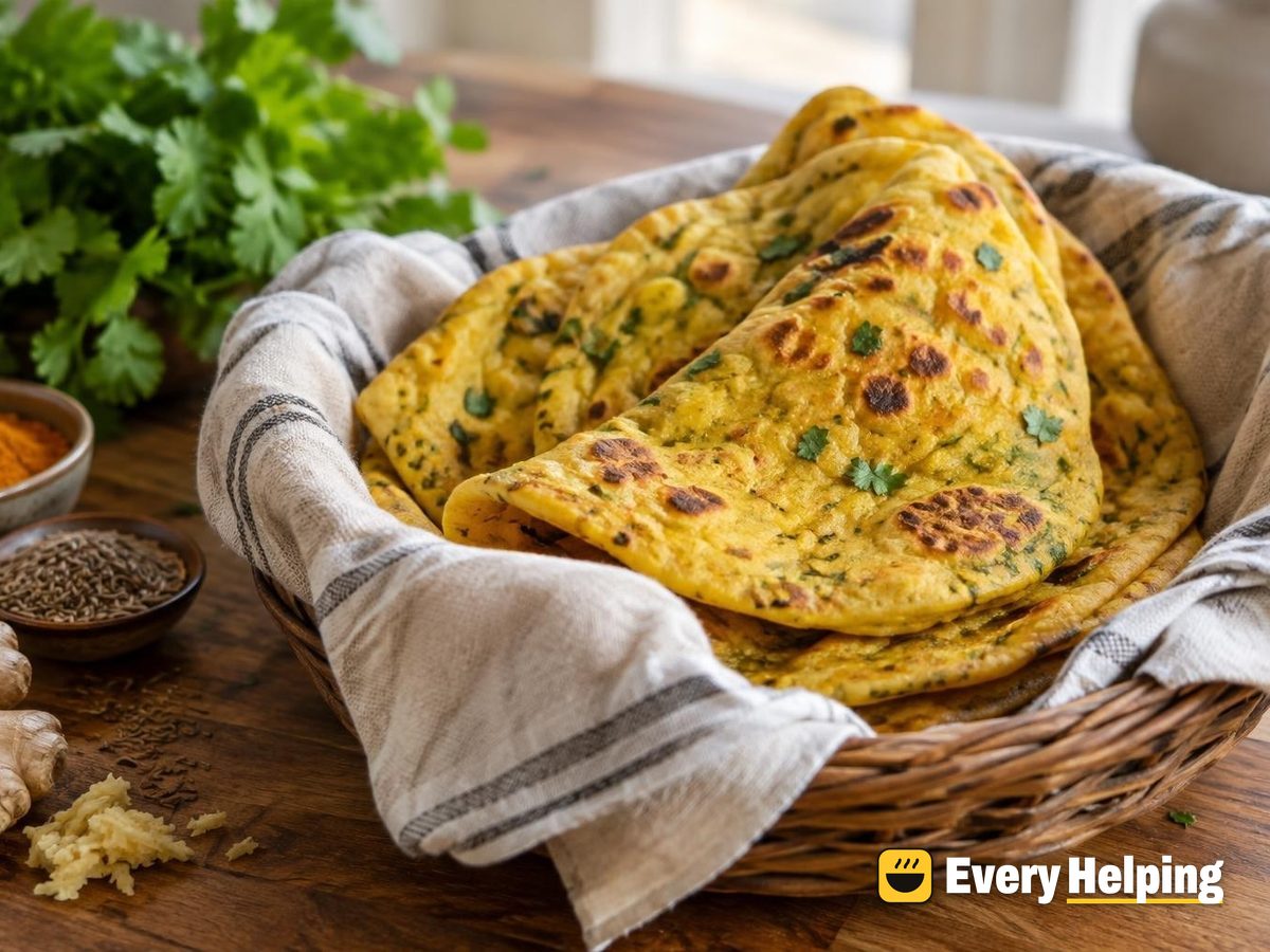 Golden Turmeric-Ginger Coconut Skillet Flatbreads