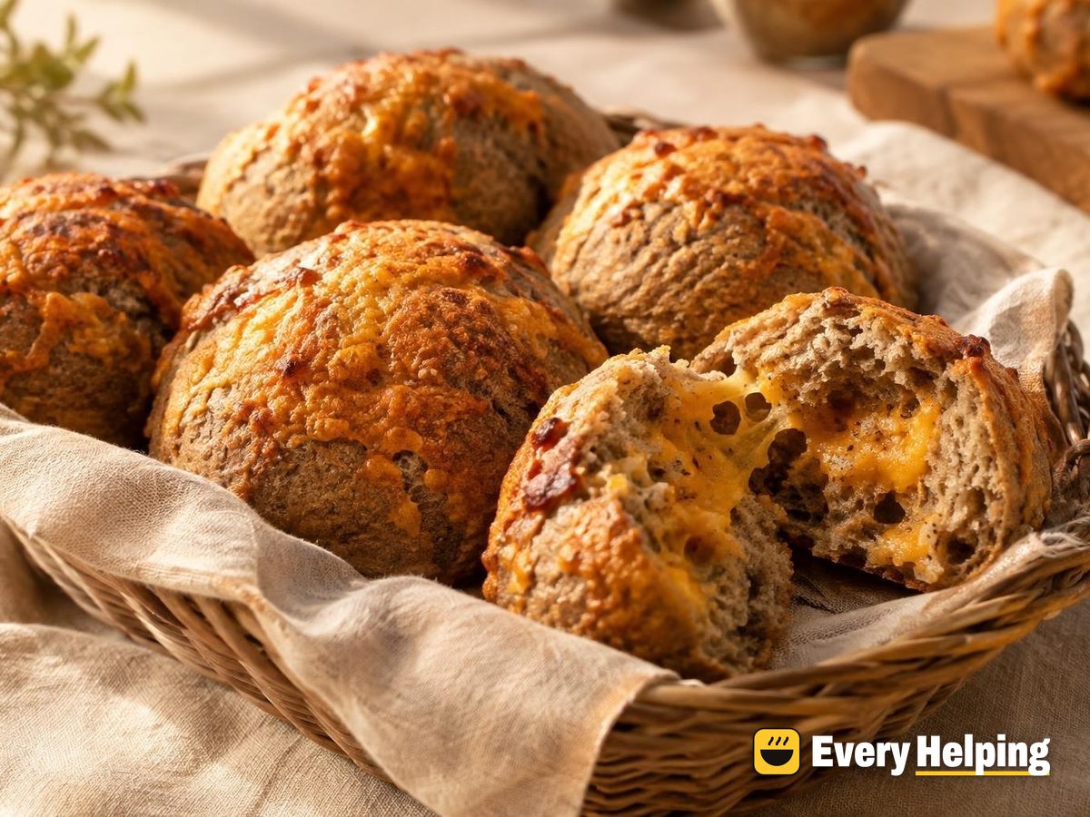 Cheddar Rye Dinner Rolls