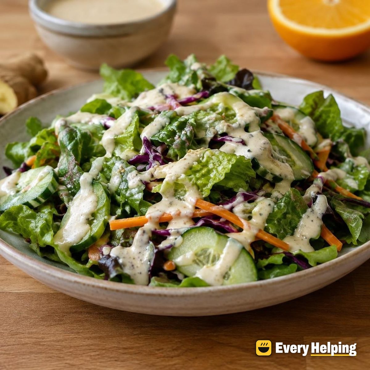 Whipped Ginger Tahini Yogurt Dressing
