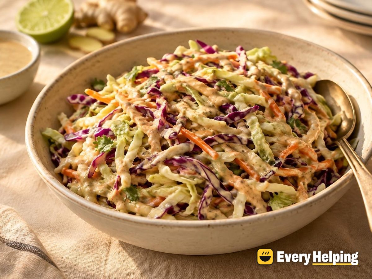 Creamy Ginger Lime Tahini Slaw Dressing