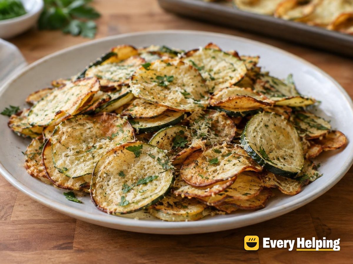 Garlic Herb Baked Potato and Zucchini Chips