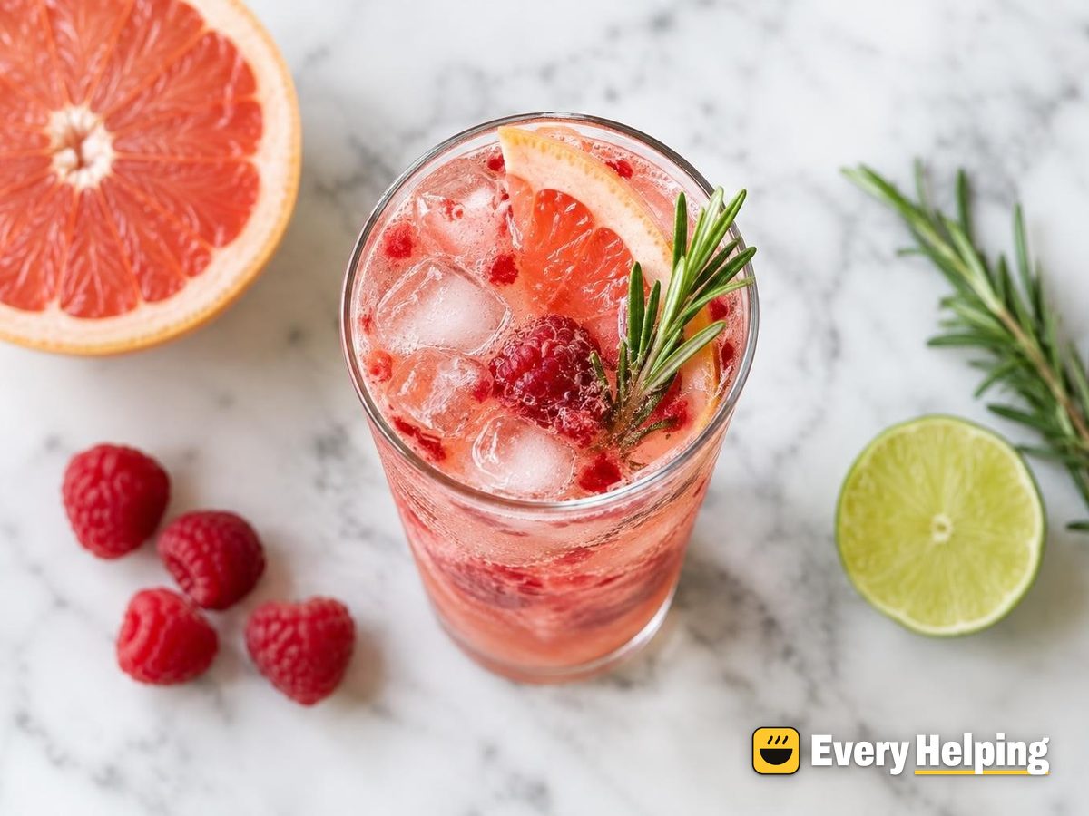 Raspberry Grapefruit Rosemary Spritz