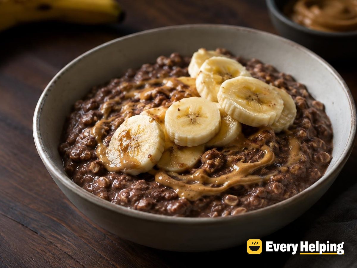 Chocolate Banana Peanut Butter Overnight Oats