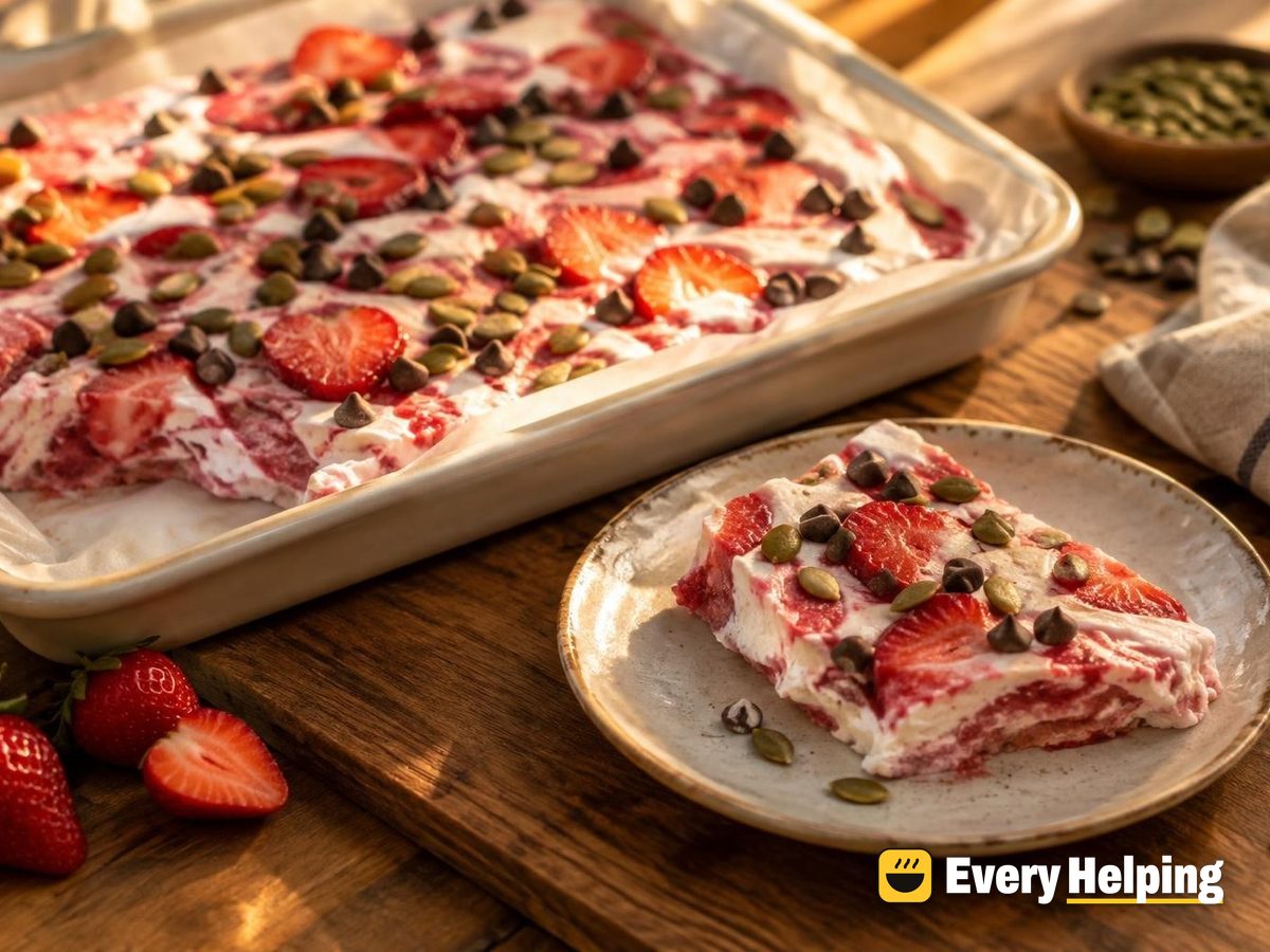 Strawberry Balsamic Frozen Yogurt Bark