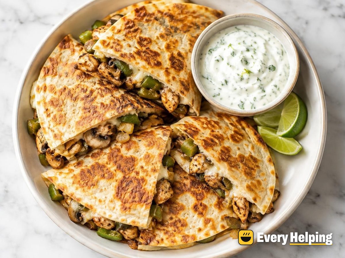 Chipotle-Style Chicken Thigh Mushroom Quesadillas