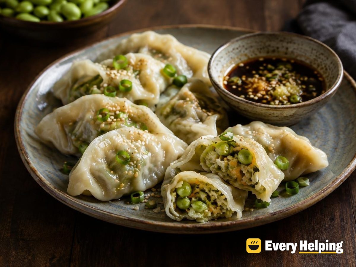 Edamame, Cabbage and Sesame Boiled Dumplings