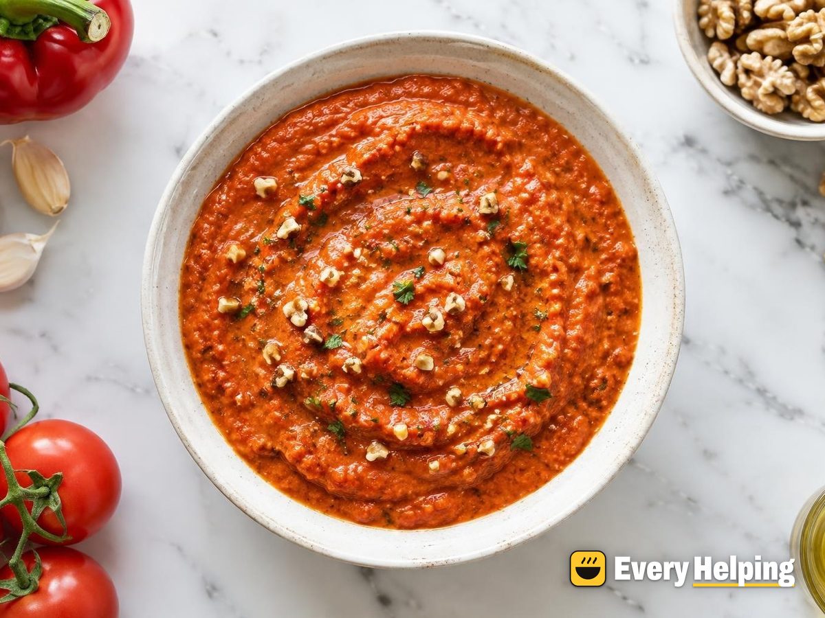 Roasted Garlic Red Pepper Walnut Sauce