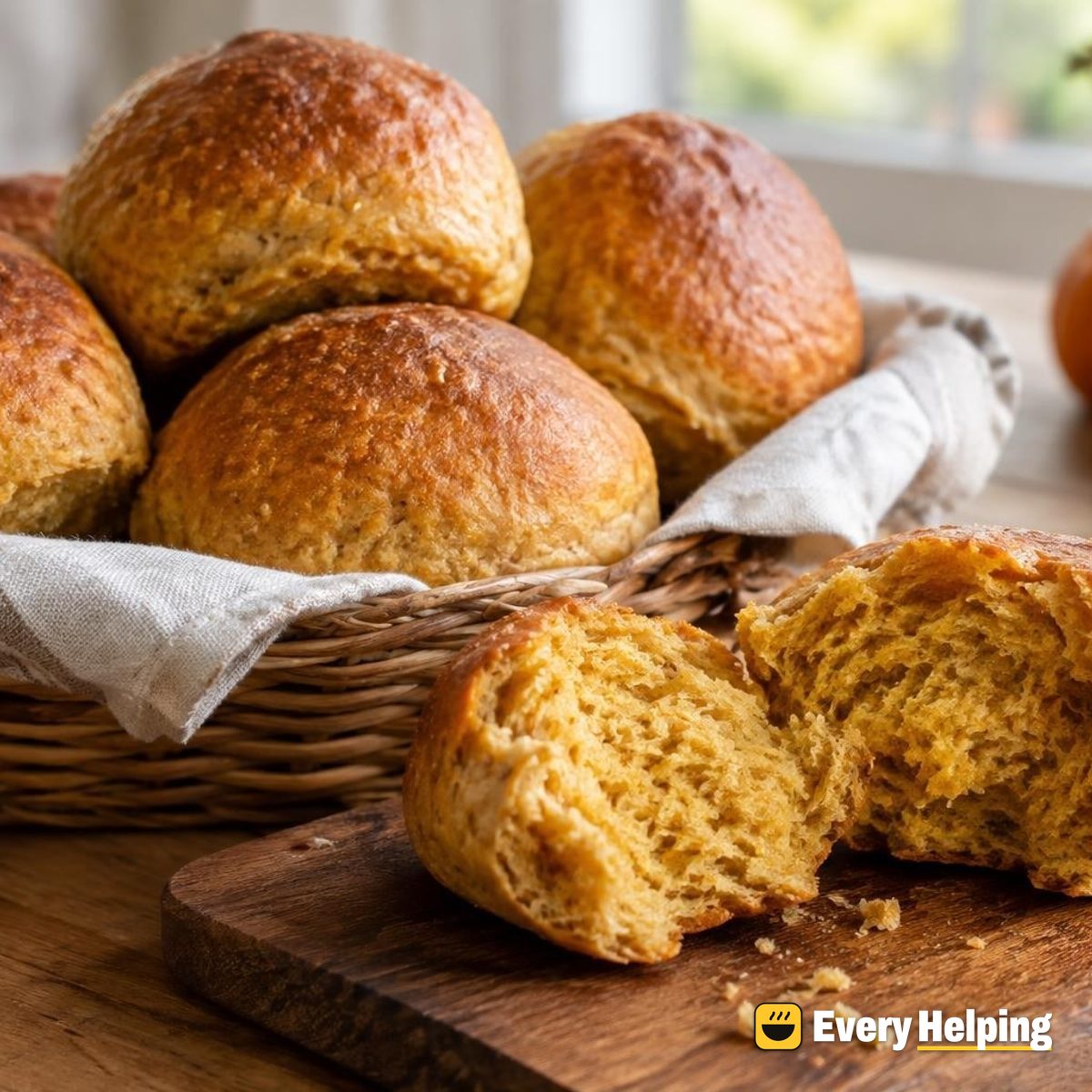 Maple Pumpkin Whole Wheat Dinner Rolls