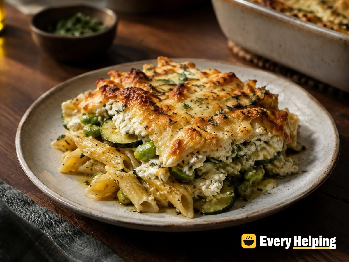 No-Boil Baked Penne with Lemony Tofu Ricotta