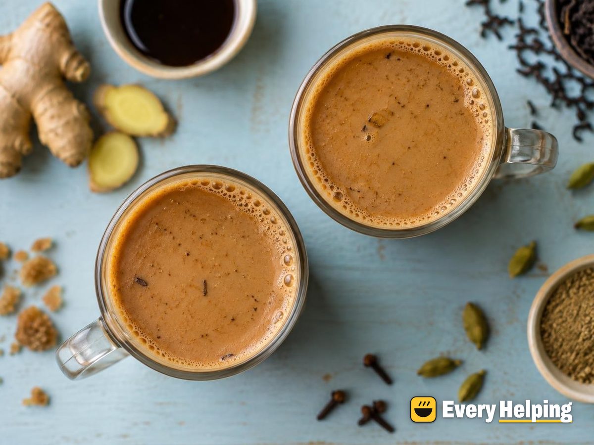 Molasses Ginger Chai with Whole Milk