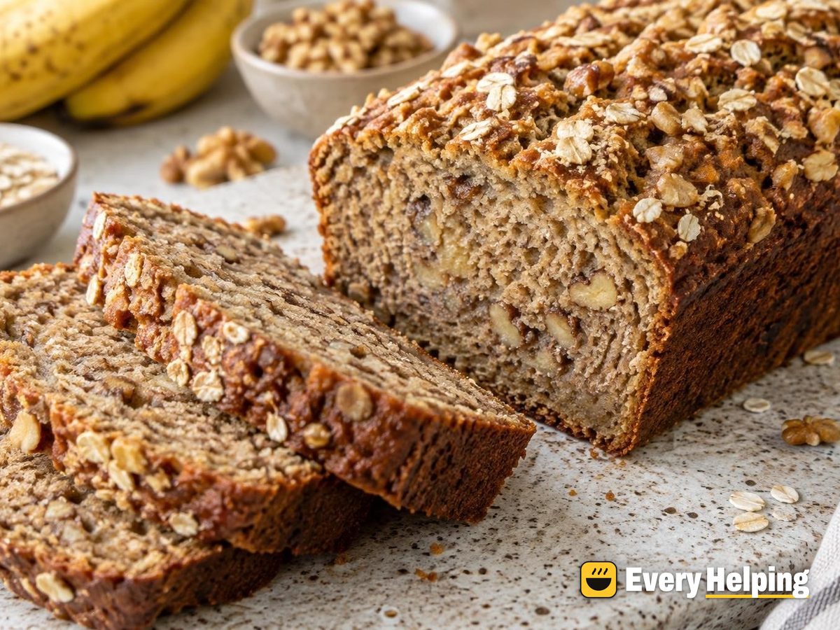 Whole Wheat Banana Walnut Bread with Honey