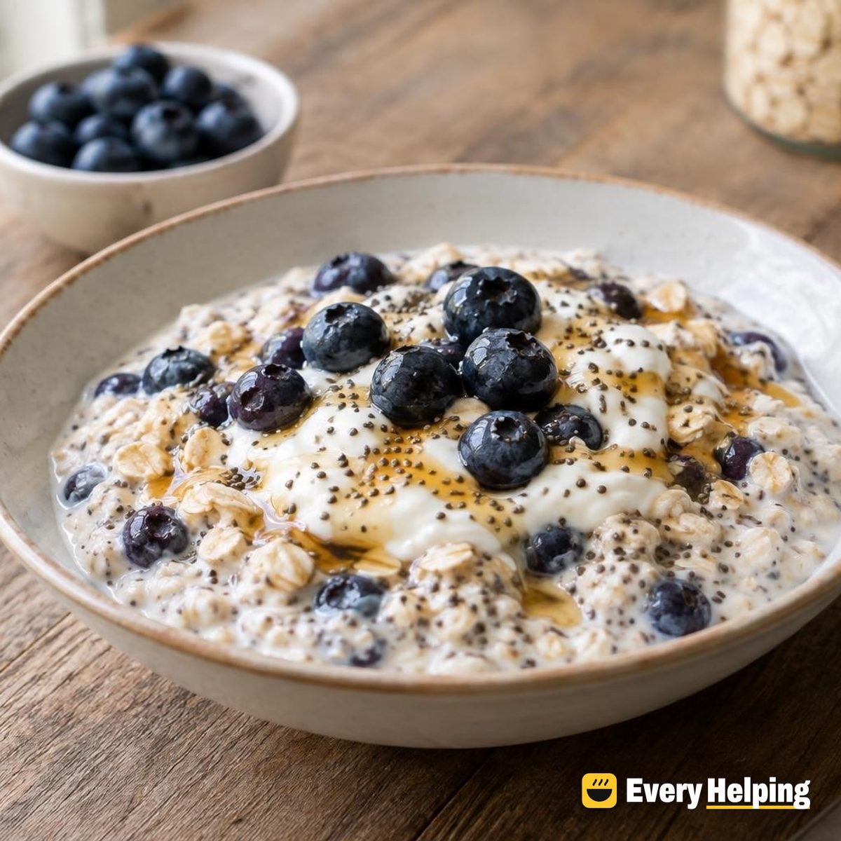 Berry overnight oats with Greek yogurt