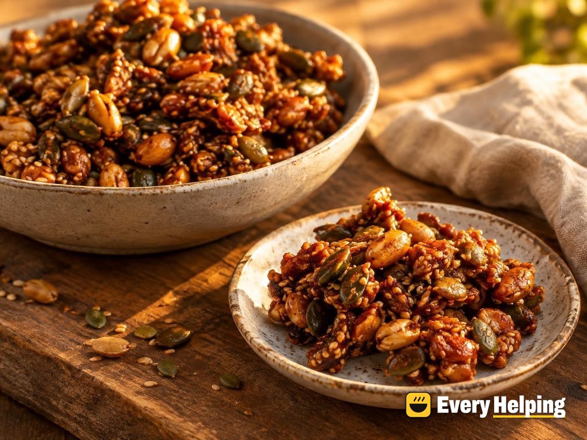 Smoky Soy-Glazed Peanuts with Pepitas and Sesame