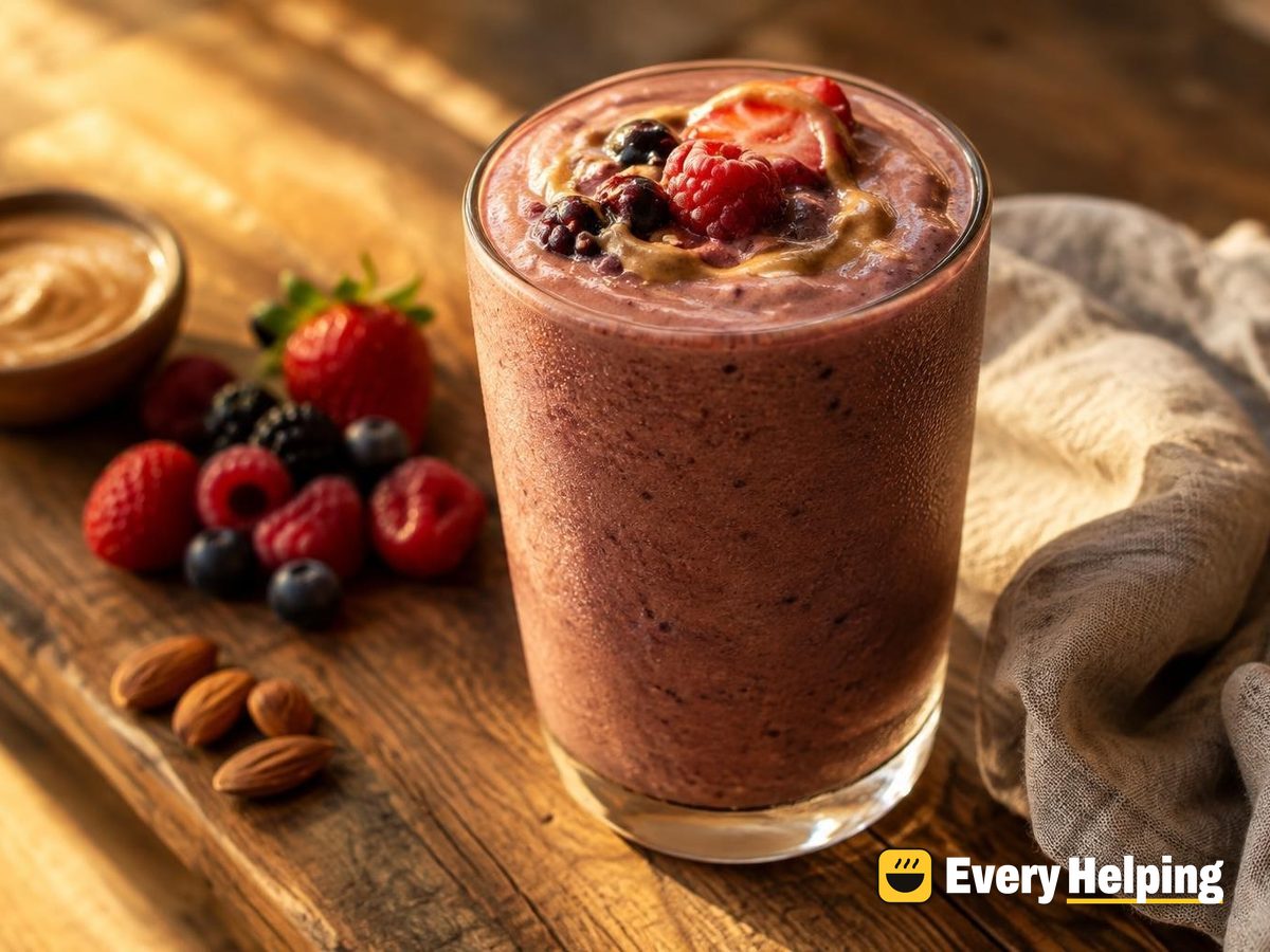 Chocolate Berry Almond Butter Smoothie