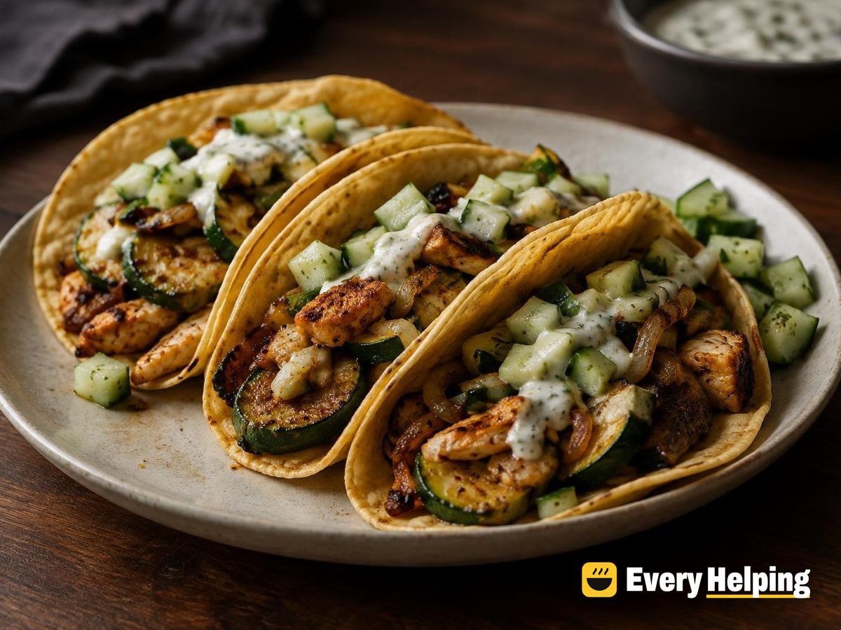 Cumin Chicken Breast Tacos with Charred Zucchini