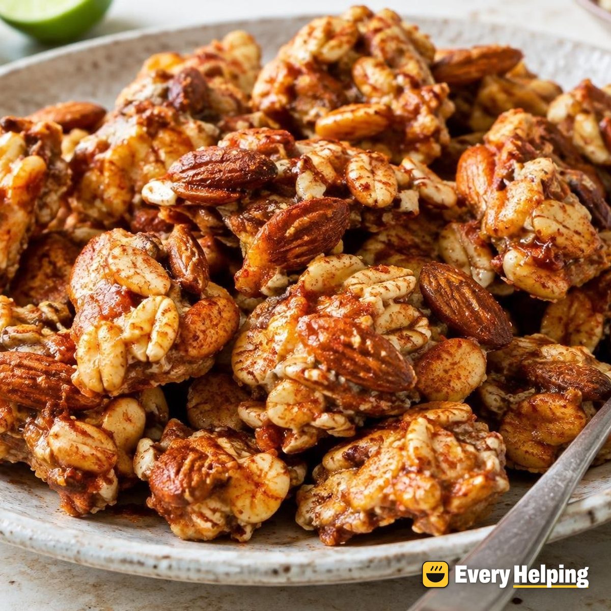 Smoky Paprika Peanut Brittle Clusters