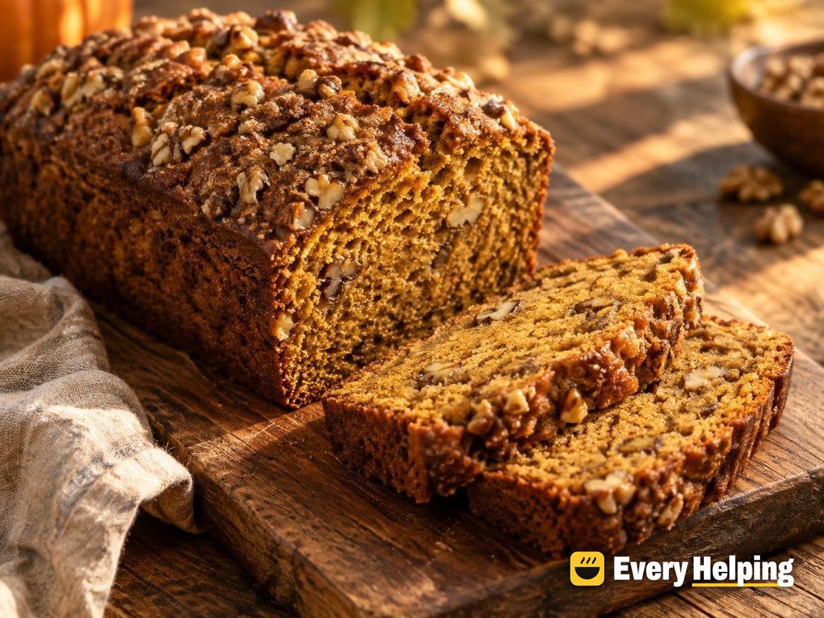Spiced Pumpkin Walnut Bread