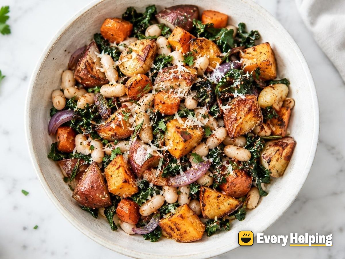 Smoky Paprika Root Vegetables with White Beans