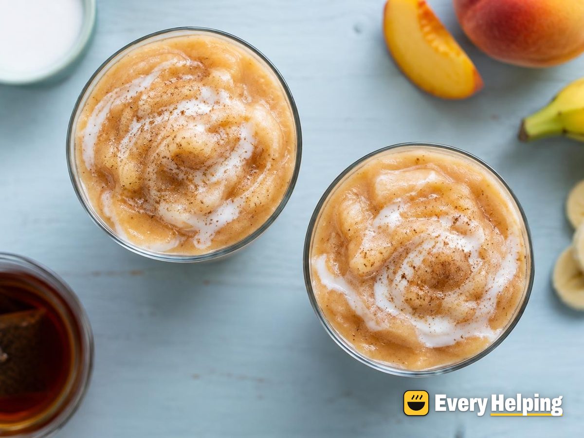 Frozen Peach Black Tea Coconut Slush