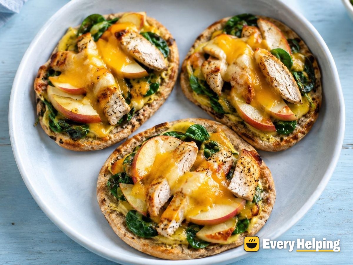 Honey Mustard Chicken Apple Pita Toasts