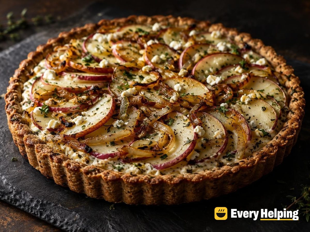Herbed Red Potato and Caramelized Onion Tarts