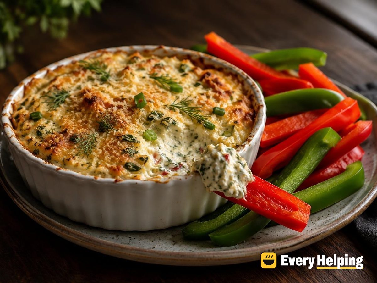 Warm Roasted Garlic Herb Ricotta Dip